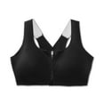 thumbnail image 4 of Brooks BLACK Dare Zip Front DriLayer Sports Bra, US 34C/D, 4 of 8