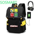 thumbnail image 1 of Roblox-Mochila de mundo Virtual para estudiantes de primaria y secundaria, morral escolar de dibujos animados de Anime para niños y niñas, 1 of 4