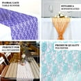 thumbnail image 3 of Efavormart Floral Lace Premium Table Top Runner For Weddings Birthday Party Decor Fit Rectangle and Round Table - Purple, 3 of 6