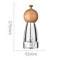 thumbnail image 5 of Molinillo de pimienta manual molino de pimienta madera acrílico ajustable para sal marina condimento botella, 5 of 11