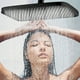 thumbnail image 4 of Cabezal de ducha de techo | Panel extragrande de alta presión de 35,5 cm | Boquilla giratoria universal ajustable | Potente caudal de agua | Acabado ABS gris plateado duradero | Fácil instalación, 4 of 5
