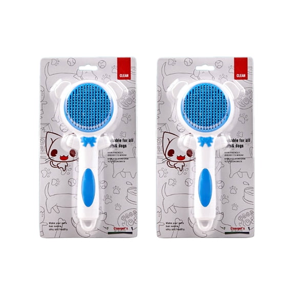 ACDANC 2Pcs Cat Brush,Abs Dog Grooming Brush,Cat Hair Brush,Blue,8X4X2"