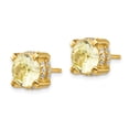 thumbnail image 2 of Sterling Silver Cheryl M Gold-plated White and Yellow CZ Post Earrings, 2 of 3