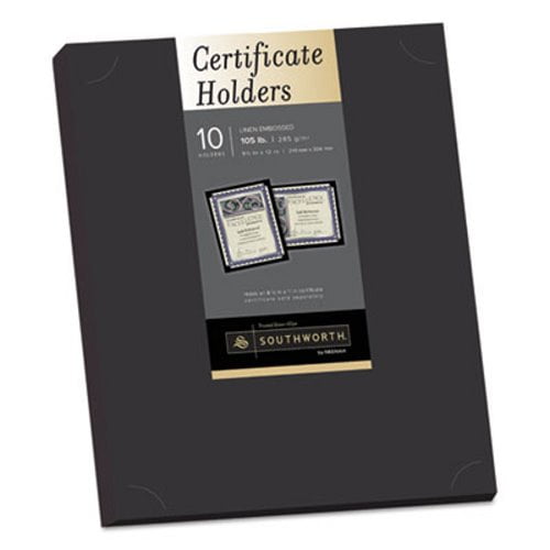 2pk Southworth Certificate Holder Black Linen 10 Cert Holders Walmart Com Walmart Com