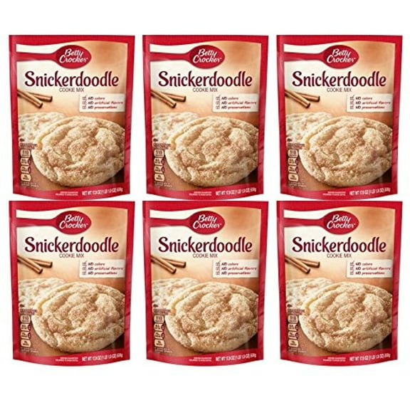 Betty Crocker Snickerdoodle Cookie Mix, 17.9 Oz (Pack Of 6)