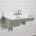thumbnail image 2 of 47 Inch Cast Iron High Back Double Bowl Farmhouse Kitchen Sink, 2 of 2