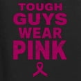 thumbnail image 5 of Wild Bobby Tough Guys Wear Pink Distressed US Flag Breast Cancer Awareness Women Graphic Long Sleeve Tee, Black, Small, 5 of 5