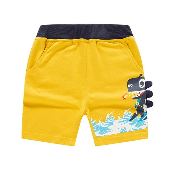 Ketyyh-chn99 Boys Sports Shorts Girl Shorts Lightweight Ruffle Shorts Casual Baggy Trendy Pant Dress Shorts Yellow,4-5 Years