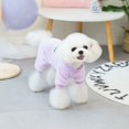 thumbnail image 3 of 2 piezas de ropa para perros pequeños de peluche, ropa para perros de terciopelo coral de cuatro patas con frutas, 25*37cm, 3 of 4