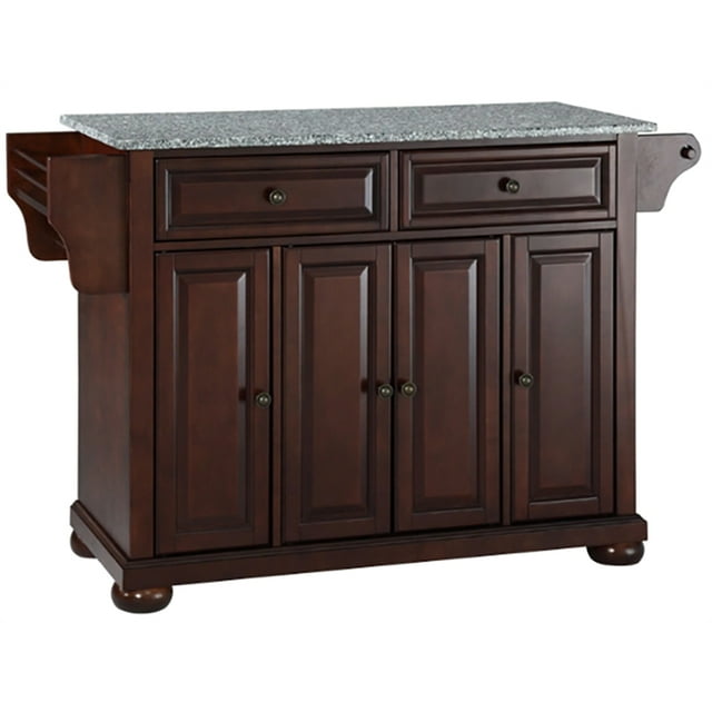 Crosley Furniture Alexandria MDF Wood Kitchen Island in Mahogany