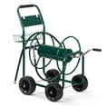 thumbnail image 3 of Ktaxon Iron Garden Hose Cart, 4-Wheel Mobile Pipe Truck with Dark Green Frame for Yard & Lawn, 3 of 13