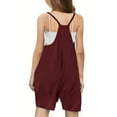 thumbnail image 4 of tarylea Girls Sleeveless Jumpsuits Spaghetti Strap Casual Romper Summer Shorts 1 Piece Outfits with Pockets, 4 of 5