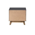 thumbnail image 2 of Manhattan Comfort Mid- Century Rustic Modern Livonia 2-Drawer Nightstand in Dark Grey and Natural Wood, 2 of 5