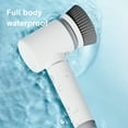 thumbnail image 5 of Vrorvz Rechargeable Electric Cleaning Brush for Bathroom Tiles Floor Bathtub and Kitchen with 2 Replaceable Heads Portable Lightweight Design Easy to Use Powered by 4 AA Batteries, 5 of 8