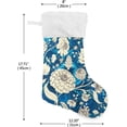 thumbnail image 2 of Traditional Floral Pattern Large Christmas Stockings, Hanging Xmas Stockings Candy Fireplace Stocking Hanging Tag with Crystal Velvet for Family Holiday Christmas Party Decorations,17.7", 2 of 7