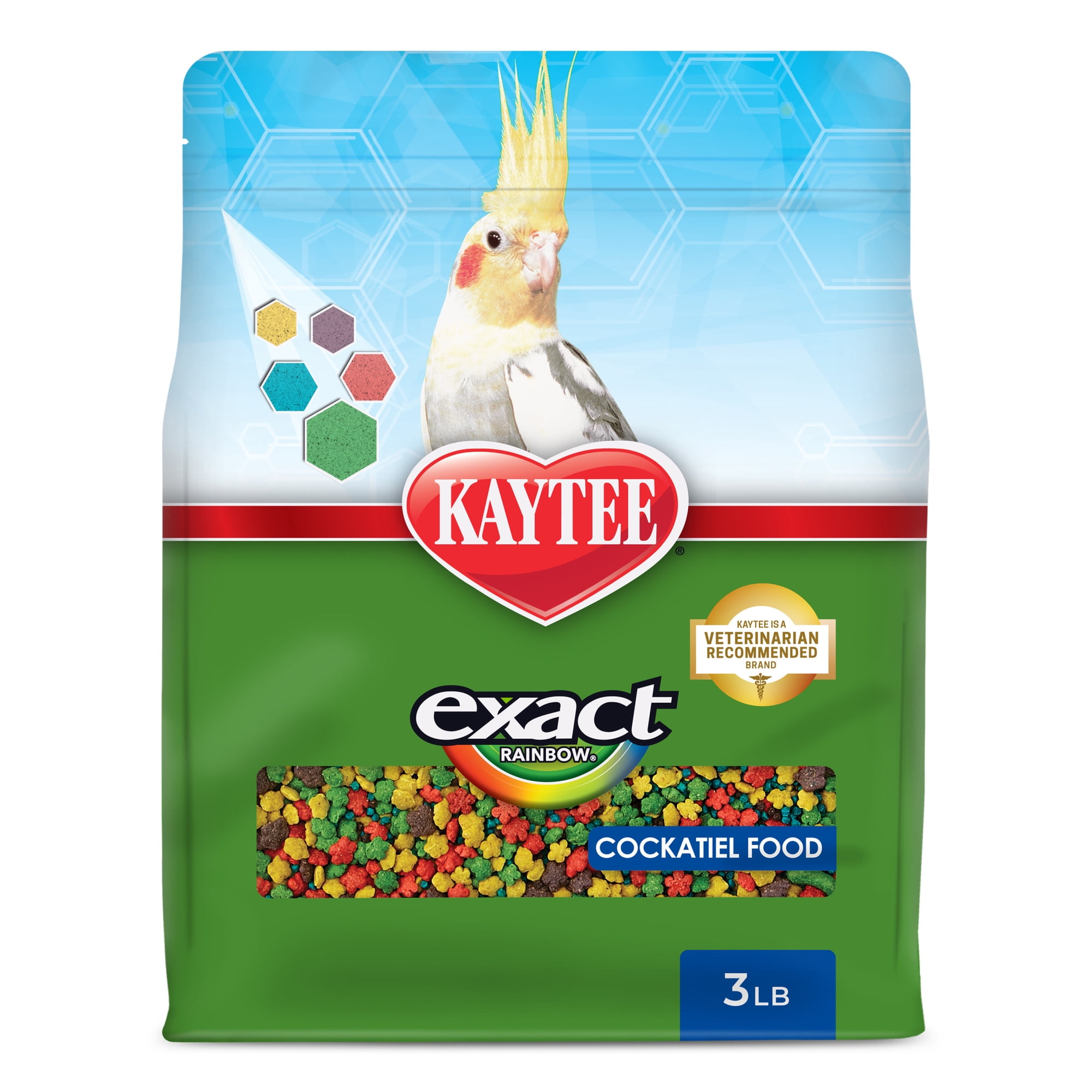 Kaytee Exact Rainbow Cockatiel Bird Food Seet 3 lb