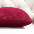 thumbnail image 4 of Home Soft Things Pleated Velvet 2 Piece Throw Pillow Cover Set - Garnet - 26" x 26", 4 of 7