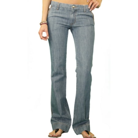 Wash Flare Jeans - CUSTO BARCELONA Women's Sun City Medium Wash Flare Jeans 293002