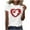 #03 White, variant on Valentine's Day Shirts for Women Casual Girl Friend Gift T Shirt Cute Love Heart Graphic Printed Tees Short Sleeve Round Neck Tshirt Top