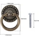 thumbnail image 2 of 6 Pcs Furniture Knobs Ring Cabinet Handle Vintage Cabinet Knobs Drawer Knobs Drawer Cupboard Drawer Pulls Knob for Cabinet Cupboard Dresser Door Cabin, 2 of 5