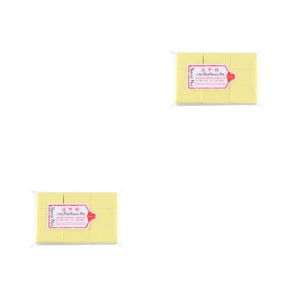 Vogacara 600 unids/set removedor de esmalte de uñas de una sola vez absorbente de agua hogar manicura pedicura limpieza almohadilla de limpieza Amarillo 2Conjunto