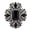 Black, variant on Soleilie Vintage Austrian Crystal Rhinestone Flower Brooch, Women's Lapel Pin, can be paired with sweaters, coats, dresses and other accessories.