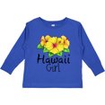 thumbnail image 3 of Inktastic Hawaii Girl Hibiscus Flowers Girls Long Sleeve Toddler T-Shirt, 3 of 5