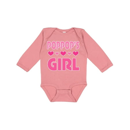 

Inktastic PopPop Girl Granddaughter Girls Long Sleeve Baby Bodysuit