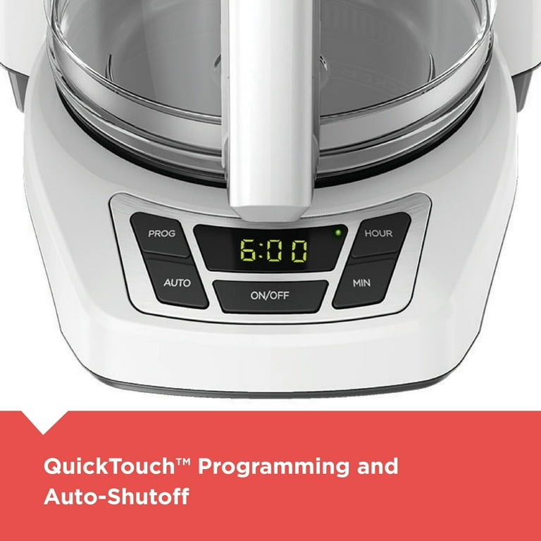 BLACK+DECKER 12-Cup Programmable Coffee Maker, White photo 5