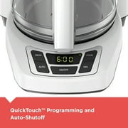 BLACK+DECKER 12-Cup Programmable Coffee Maker with Sneak-A-Cup, Keep Hot Plate, White, CM1160W-1