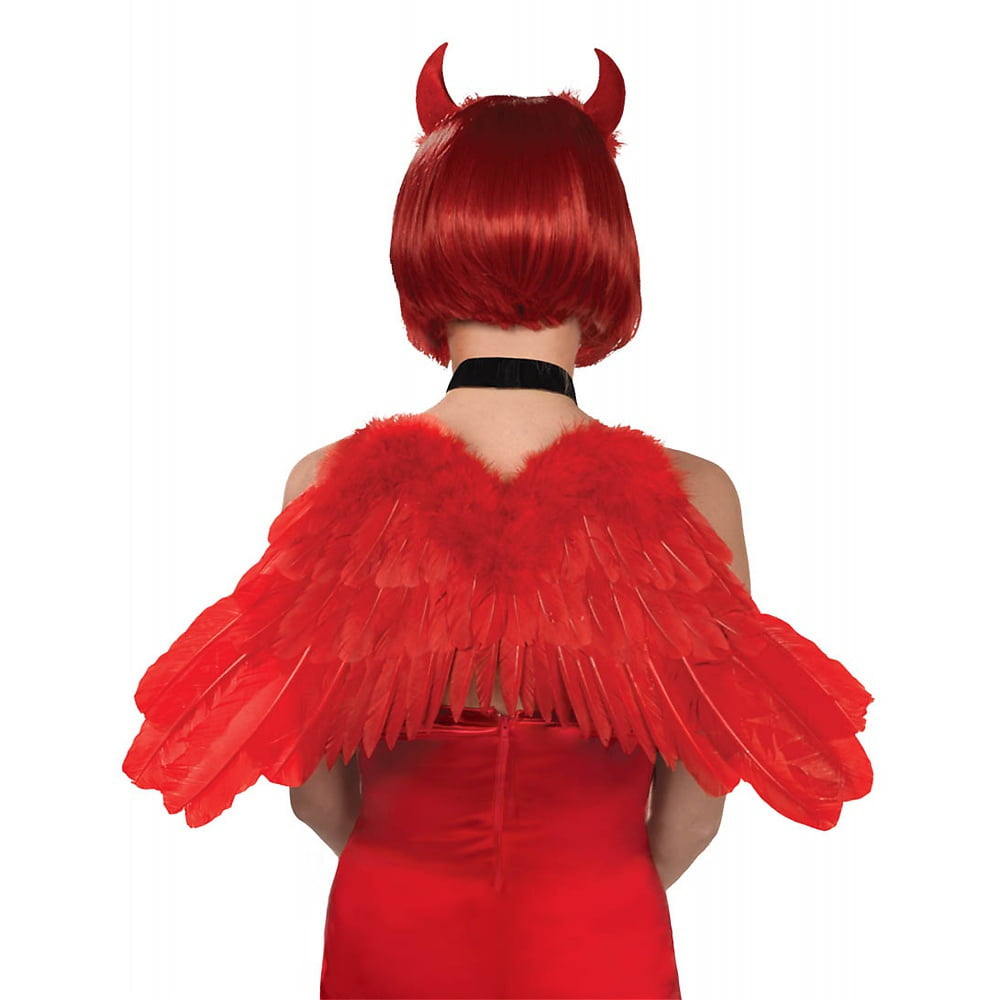 Red Feather Wings Adult Costume Accessory