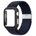 thumbnail image 1 of ALMNVO Braided Solo Loop Band Compatible with Apple Watch Bands with Case 41mm 38mm 40mm,Stretch Nylon Elastic Strap with Glass Screen Protector Case for iWatch Series 7 6 SE 5 4 3 2 1, 1 of 6