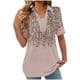 thumbnail image 1 of Tops Cortos para las Mujeres Blusas Impresas Manga Corta Turndown Collar Camiseta, Tops de Blusa para las Mujeres Casual, 1 of 4