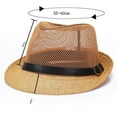 thumbnail image 3 of GHSOHS Hats Beanie Cowboy Hat Silk Bonnet Adult Hats Beanies Fashion Berets In Wide Brim Hats for Summer Sunshine Beach Trip Ivory and Brown Bucket Hats Baseball Cap Coffee Rain Hats Cowboy Hat Men, 3 of 4