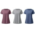 thumbnail image 4 of Womens Maternity Short Sleeve Side Button Crew Neck Solid Color Nursing Tops T Shirt For Breastfeeding 3 Pack, 4 of 4