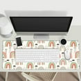 thumbnail image 6 of Cute Boho Hand Drawn Colorful Color Rainbow Gaming Keyboard Mouse Pad Mousepad Huge Extended XL Stitched Edge Rubber Sole for Home Office(31.5"X 11.8"), 6 of 6