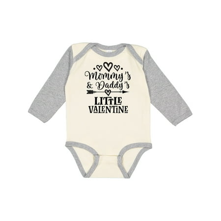 

Inktastic Mommy Daddy Little Valentine Gift Baby Boy or Baby Girl Long Sleeve Bodysuit