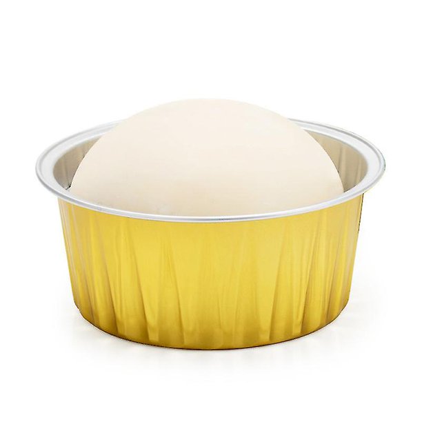 50 moldes para tartas de 125 ml, vasos desechables para hornear pasteles, moldes para muffins, tazas con tapas, tazas de papel de aluminio para hornear magdalenas, color amarillo Rojo Verde Cocina, Decoración y Otros