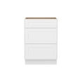 thumbnail image 4 of Furinno Shaker Drawer Base Kitchen Cabinet with 3-Drawers, Ready to Assemble, 24 D x 24 W x 34.5 H, White, 4 of 8