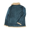 thumbnail image 4 of Winter Men Jacket Fleece Blue Bomber Jacket Lightweight Warm Long Sleeve Men Clothes, 4 of 6
