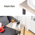 thumbnail image 5 of JJS Side End C Table for Sofa, Living Room Couch Table Snack Table That Slide Under for Small Spaces, Smoky Grey, 5 of 7