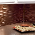 thumbnail image 2 of FASÄDE Waves Decorative Vinyl Backsplash 15 sq ft Kit in Oil Rubbed Bronze, 2 of 6