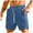 Blue, variant on Inleife Men Casual Solid Summer With Pockets Drawstring Middle Waist Sport Short Pants