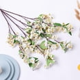 thumbnail image 3 of Inch Artificial Malus Spectabilis Branches Flowers Stems Silk Tall Fake Flower Arrangements for Home Wedding, Faux Flowers Spring Decoration, Pack of 4 Bundles(White), 3 of 5