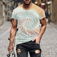 thumbnail image 5 of Dvprdro Men's Tie Dye Short Sleeve T-shirts Fashion Trendy Crew Neck Pullover Tops Casual Gym Sport Workout Tee Gray M, 5 of 5