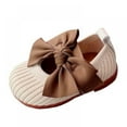 thumbnail image 1 of Baby Girl Autumn Bow Soft Soles Breathable Princess Walking Shoes, 1 of 7