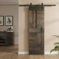 thumbnail image 5 of Coast Sequoia Inc Coast Sequoia 30in x 84in S Series Pine Wood Sliding Barn Door With Hardware Kit Dark Walnut, 5 of 5