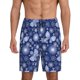 thumbnail image 1 of Balery Beautiful Snowflake Butterfly Pantalones cortos de pijama de punto de algodón para hombre con cinturilla y bolsillos-Small, 1 of 6