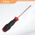 thumbnail image 3 of Uxcell 2pcs PH0 Destornillador Phillips #0 6.3" Destornilladores Magnéticos 3.35" Acero Aleado S2 Tratado Térmicamente con Mango Ergonómico para Reparaciones de Hágalo Usted Mismo, Rojo Marrón, 3 of 7