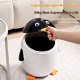thumbnail image 3 of QualitChoice Cute Penguin Garbage Can Stylish Addition To Room Mini Penguin Trash Can Is blue, 3 of 6